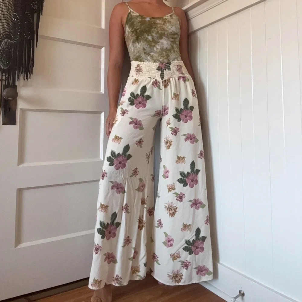 Mahina super wideleg floral pants - Picture 1 of 4